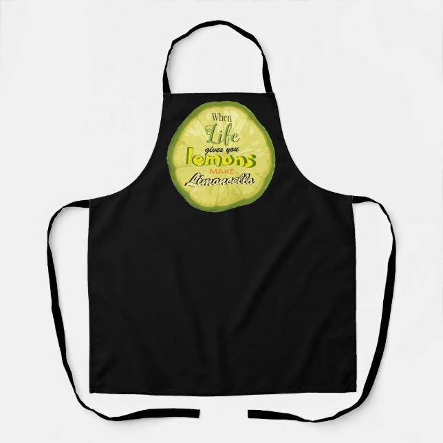 When life gives you lemons cool typography apron (Front)