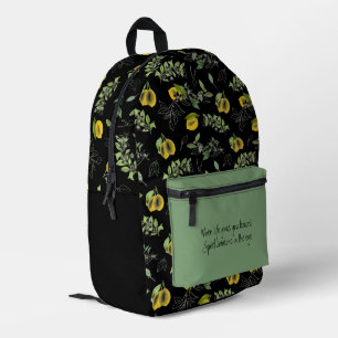 When Life Gives You Lemons Humourous Printed Backpack