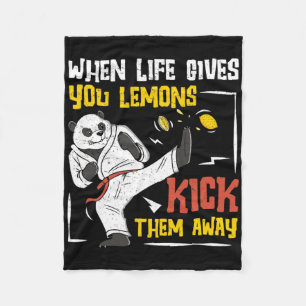 When Life Gives You Lemons Kick Them Away A Shotok Fleece Blanket