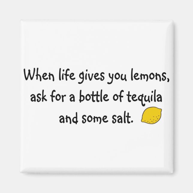 When life gives you lemons magnet (Front)