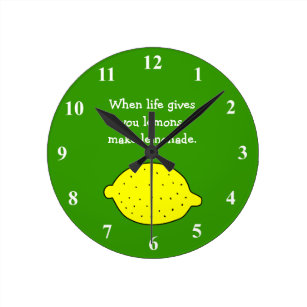 Lemon Lemonade Wall Clocks | Zazzle.co.nz
