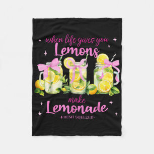 When Life Gives You Lemons Make Lemonade Coquette  Fleece Blanket
