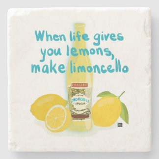 When Life Gives You Lemons - Make Limoncello Stone Coaster