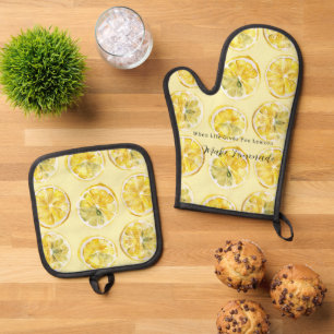 When Life Gives You Lemons Oven Mitt & Pot Holder Set