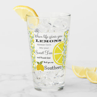 When life gives you LEMONS Southern Humour Glass