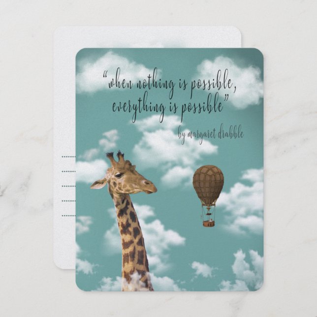 When Nothing Is sure, Everything is possible Quote Holiday Card (Front/Back)