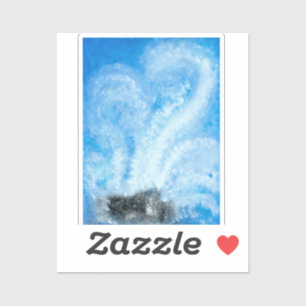 When ocean waves crash onto the shore watercolor