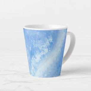 When ocean waves crash onto the shore watercolor   latte mug