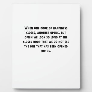 When One Door Closes Plaque
