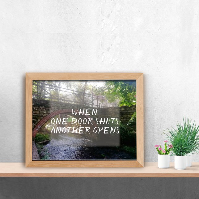 When one door shuts another opens quote poster (Creator Uploaded)