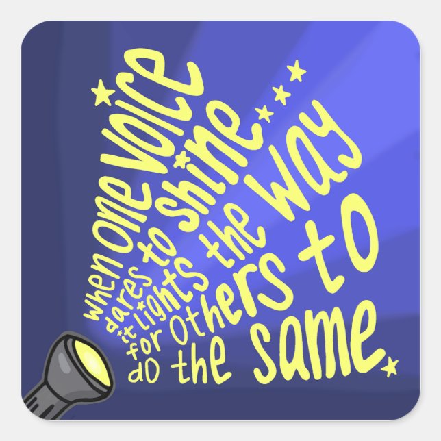 When One Voice Dares to Shine Sticker Sheet (Front)