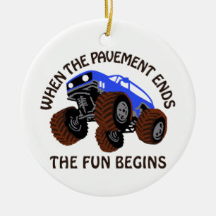 When Pavement Ends Ceramic Tree Decoration