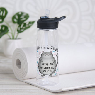 When People Suck Funny Cat Lover Gift Water Bottle