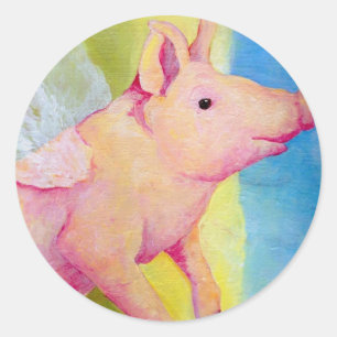 When Pigs Fly Classic Round Sticker