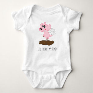 When Pigs Fly in the Year of the Pig Baby Bodysuit