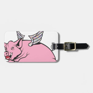 when pigs fly luggage tag