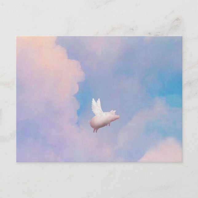 when pigs fly postcard (Front)