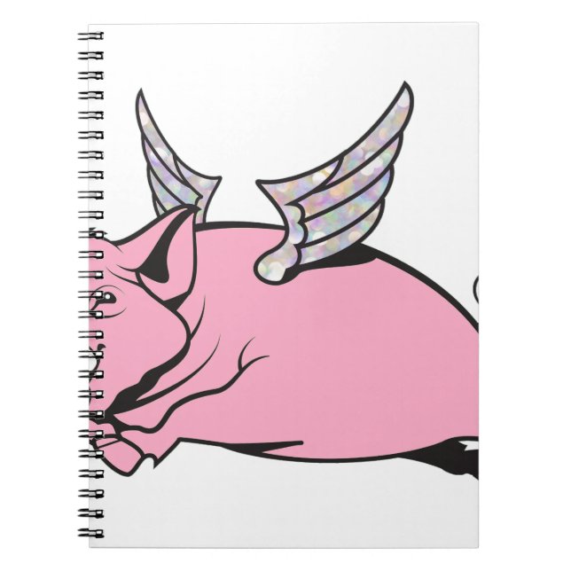 when pigs fly spiral notebook (Front)