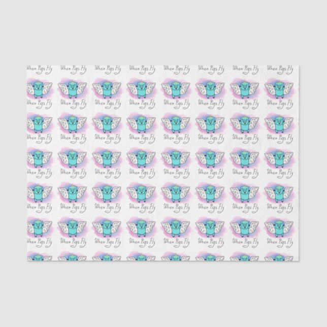 When Pigs Fly Tissue Paper (Front)