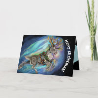 When Reindeer Fly~Christmas Greeting Card