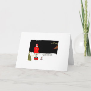 When Santa Drinks ("Snowbank") Holiday Card