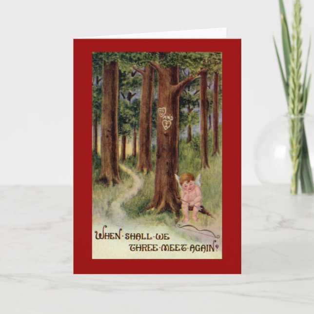 When Shall We Meet Vintage Valentine Card (Front)