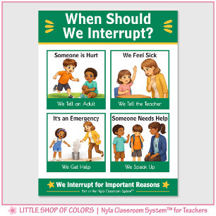 When Should We Interrupt Classroom Anchor Chart