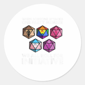 When someone attacks one party member we classic round sticker