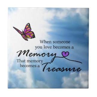 When someone you love, butterfly tile