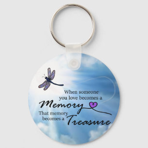 When someone you love, dragonfly key ring