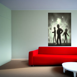 When the alien is coming for you   AI Art Poster