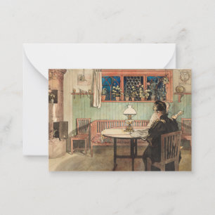 When the Children have Gone to Bed by Larsson Card