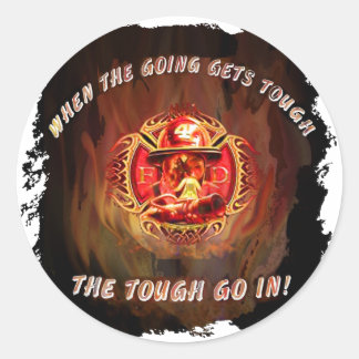 When the going gets tough classic round sticker