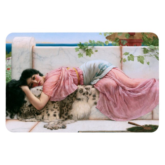 When The Heart Is Young by John William Godward Magnet (Horizontal)