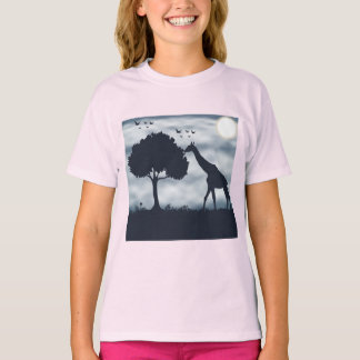 When the Moon Whispers to the Giraffe T-Shirt