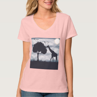When the Moon Whispers to the Giraffe T-Shirt