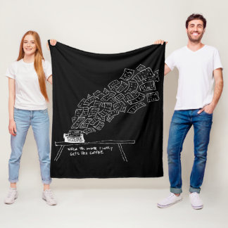When the Muse Finally Gets Her Coffee Fleece Blanket