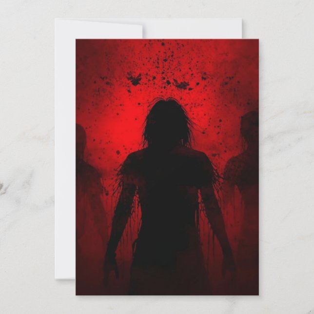 When the Night Screams in Red Invitation (Front)
