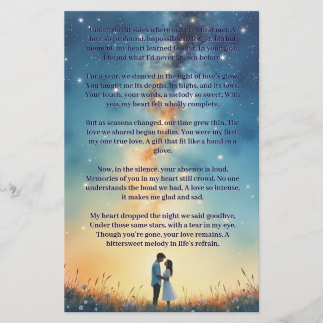 When the Stars Watched Us Fall - Stationery (Front)