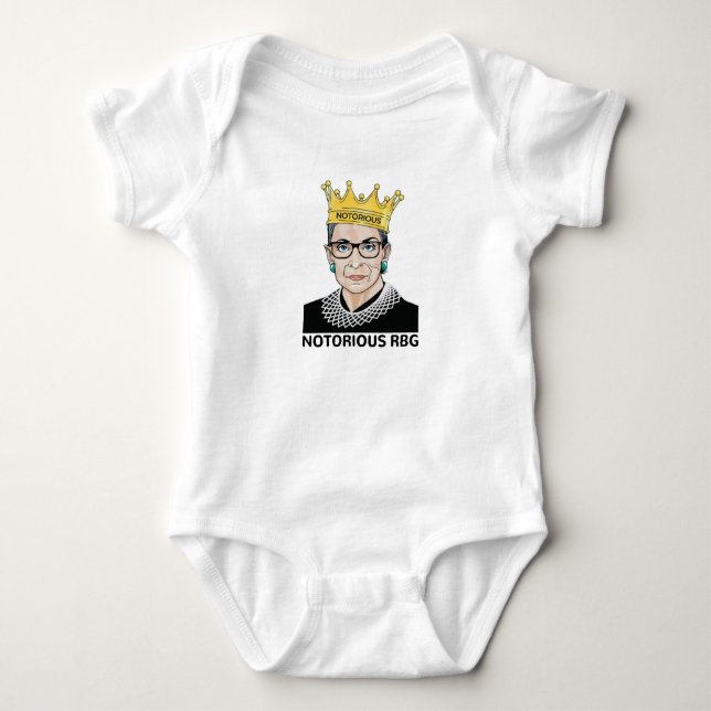 When there are nine - Notorious RBG Baby Bodysuit (Front)