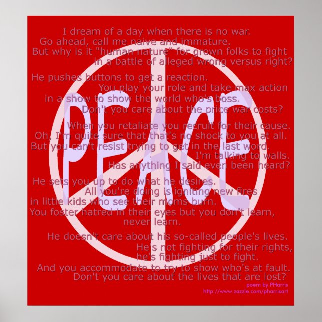 When There Is No War Poster (Front)