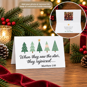 When They Saw The Star Matthew 2:10 Christmas Card