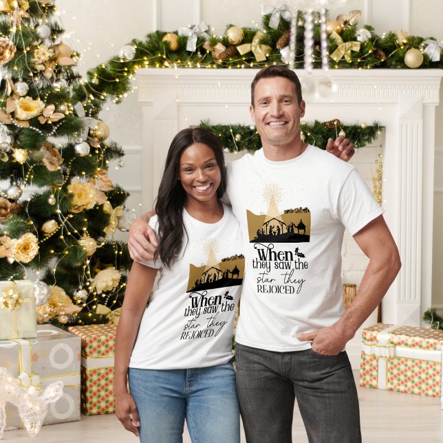 When they saw the star they rejoiced Nativity  T-Shirt (Creator Uploaded)
