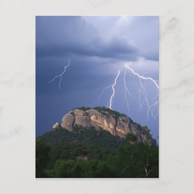 When thunder meets mountain under blue skies. postcard (Front)