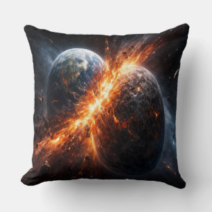 When Two Planets Collide Cushion
