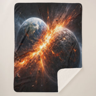 When Two Planets Collide Sherpa Blanket