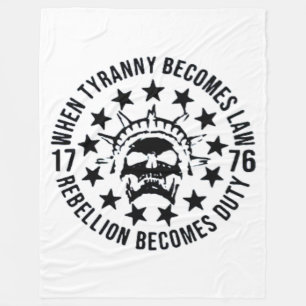 WHEN TYRANNY BECOMES LAW FLEECE BLANKET