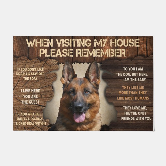 When Visiting My House Remember German Shepherd  Doormat (Front)