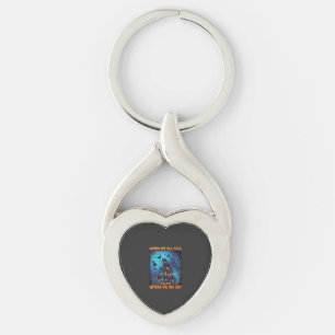 When We All Fall Asleep Haunted House Scary Ravens Key Ring