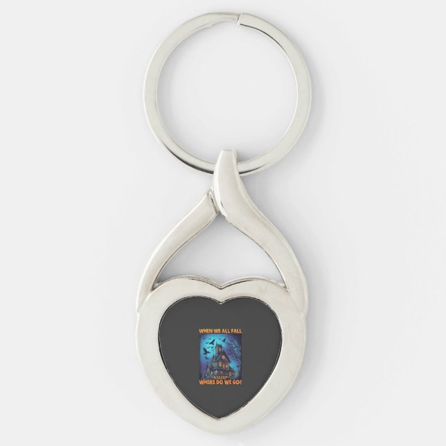When We All Fall Asleep Haunted House Scary Ravens Key Ring (Front)